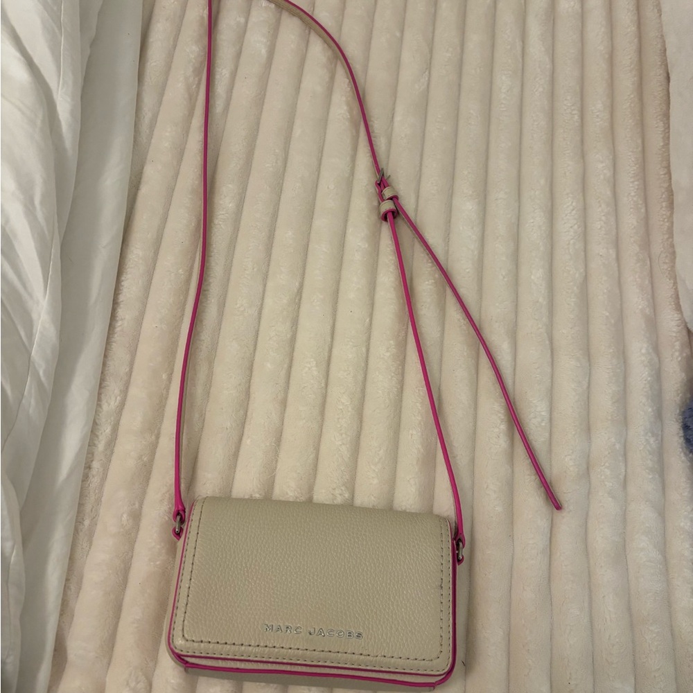 Marc Jacobs Beige and Pink Crossbody Bag